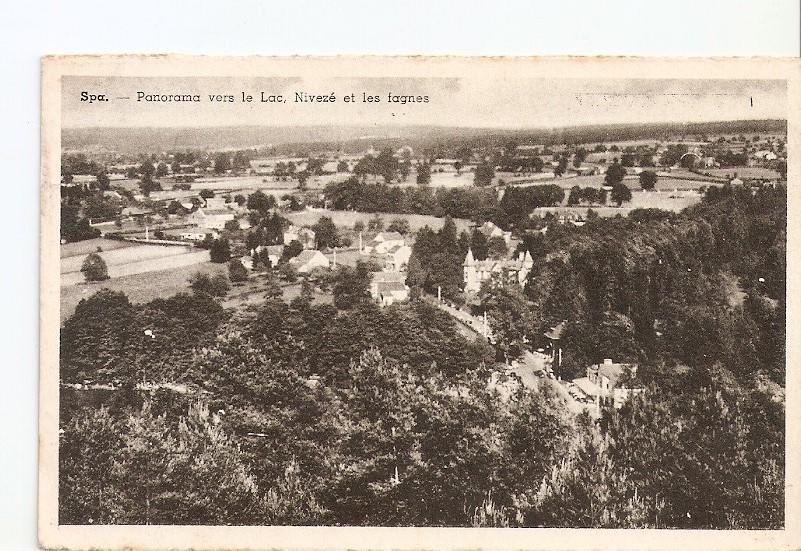 Postal 027099 : Spa. - Panorama vers le Lac, Niveze et les fagnes. Maison de Vacances familiales sur la Montagne