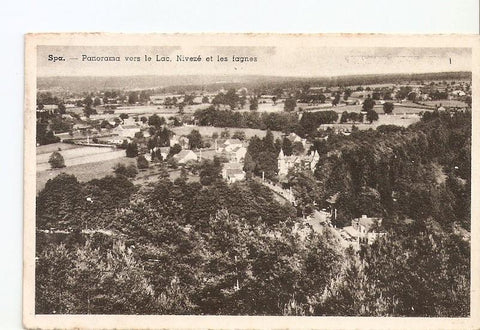 Postal 027099 : Spa. - Panorama vers le Lac, Niveze et les fagnes. Maison de Vacances familiales sur la Montagne