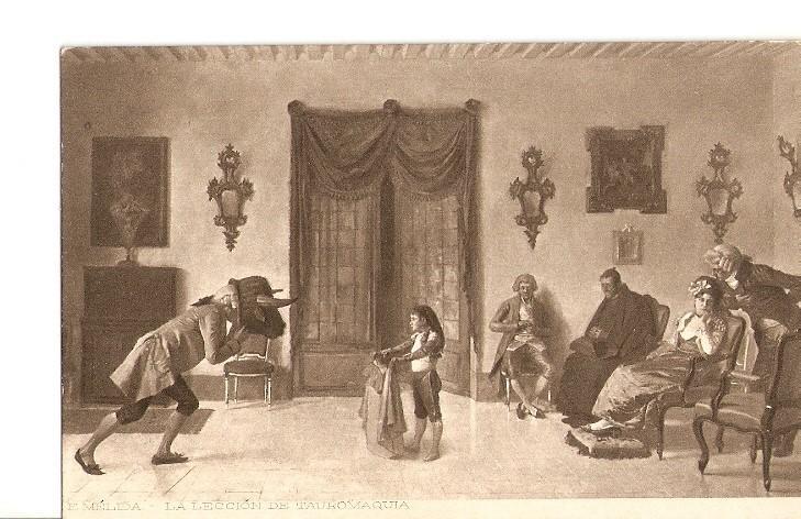 Postal 022327 : La leccion de tauromaquia, E. Melida