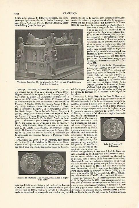 LAMINA ESPASA 27487: Tumba de Francisco II de Francia