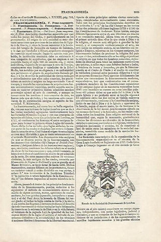 LAMINA ESPASA 27490: Escudo de la Sociedad de Francmasones de Londres