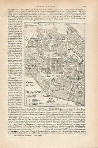 LAMINA ESPASA 27493: Plano de Franzensbad