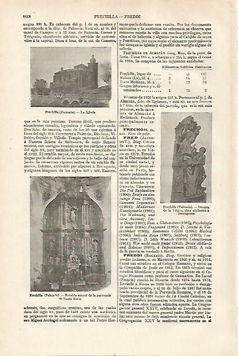 LAMINA ESPASA 27497: Iglesia de Frechilla Palencia