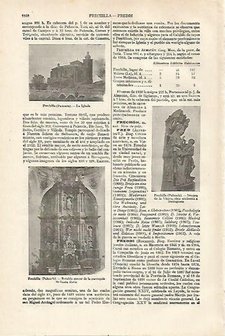 LAMINA ESPASA 27497: Iglesia de Frechilla Palencia