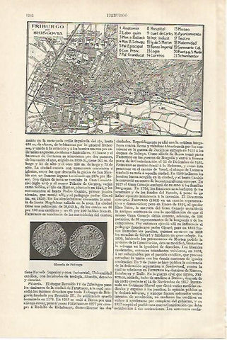 LAMINA ESPASA 27518: Plano de Friburgo de Brisgovia