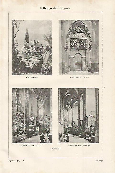 LAMINA ESPASA 27520: Catedral de Frisburgo de Brisgovia