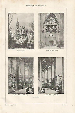 LAMINA ESPASA 27520: Catedral de Frisburgo de Brisgovia