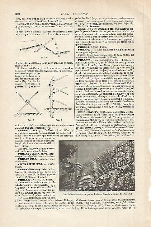 LAMINA ESPASA 27529: Caballo de frisa del ejercito de Italia entre 1915-1918
