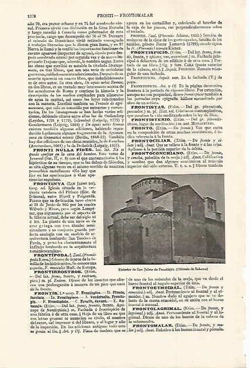LAMINA ESPASA 27541: Iglesia de San Jaime de Frontinya Lleida