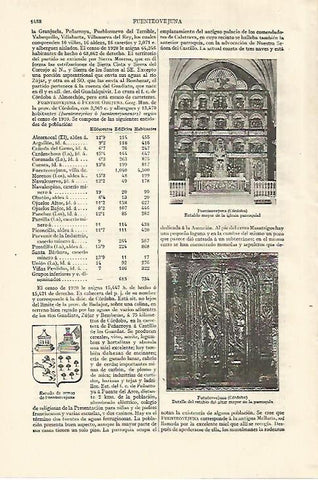 LAMINA ESPASA 27563: Retablo de la iglesia de Fuenteovejuna Cordoba