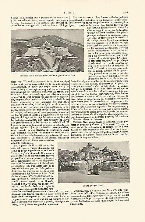 LAMINA ESPASA 27569: Fort Carre en Antibes