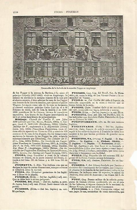 LAMINA ESPASA 27574: Fachada de la Mansion Fugger en Augsburgo