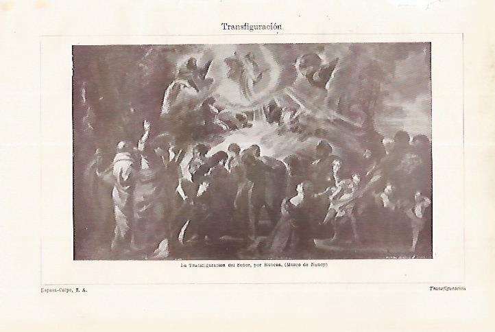 LAMINA ESPASA 27575: La Transfiguracion del Señor por Rubens