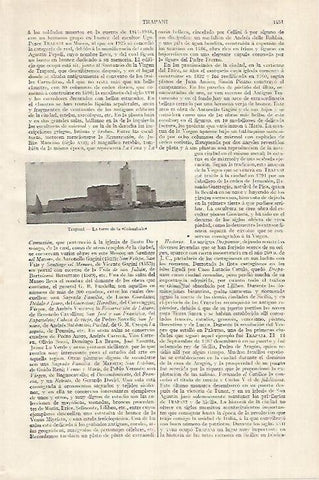 LAMINA ESPASA 27589: Torre de la Colombata en Trapani