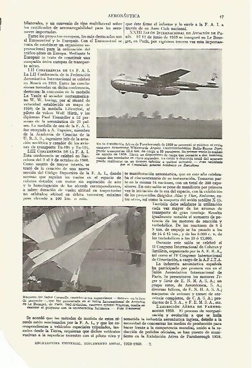 LAMINA ESPASA 27608: Presentacion del avion Armstrong Whitworth en 1959