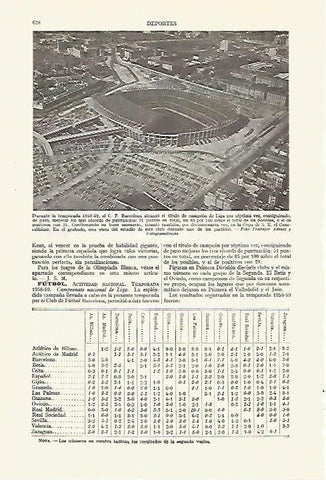 LAMINA ESPASA 27640: Estadio del F.C. Barcelona en 1959