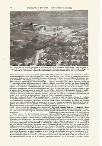 LAMINA ESPASA 27674: Vista aerea del Liceo Brazzaville en el Congo