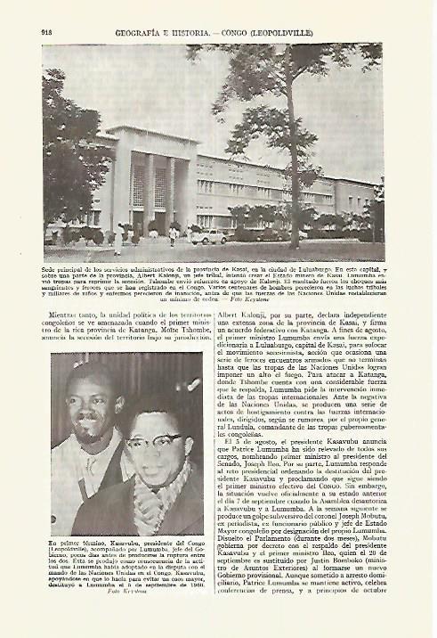LAMINA ESPASA 27675: Sede Administrativa de la provincia de Kasai Congo
