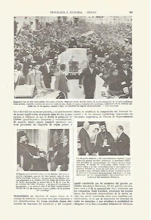 LAMINA ESPASA 27683: Makarios presidente de Chipre 