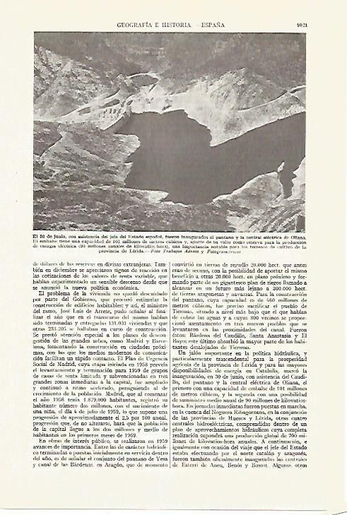 LAMINA ESPASA 27690: Pantano de Oliana