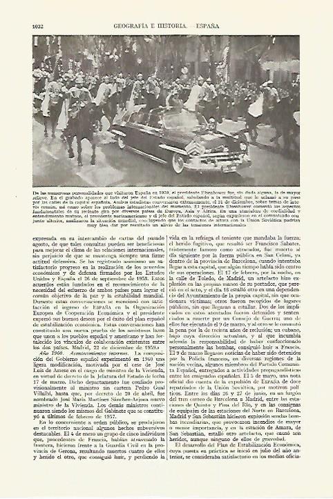LAMINA ESPASA 27693: Eisenhower en Madrid en 1959