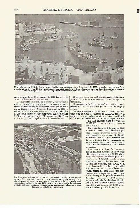 LAMINA ESPASA 27711: Puerto de La Valetta