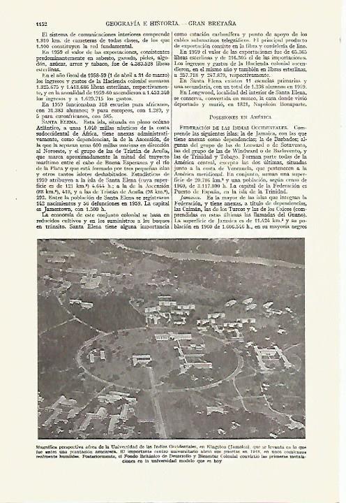 LAMINA ESPASA 27713: Universidad de las Indias Occidentales en Kingston Jamaica