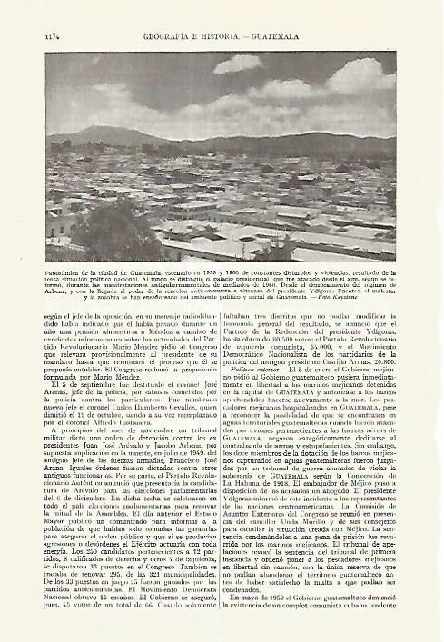 LAMINA ESPASA 27714: Vista de la ciudad de Guatemala