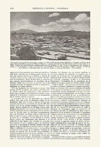 LAMINA ESPASA 27714: Vista de la ciudad de Guatemala