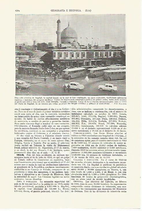 LAMINA ESPASA 27715: Calle de Bagdad Irak