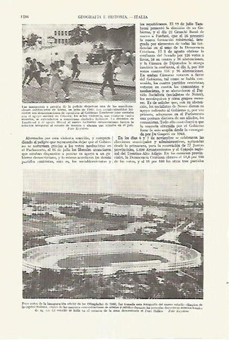 LAMINA ESPASA 27718: Manifestacion antifascista en Roma julio de 1960