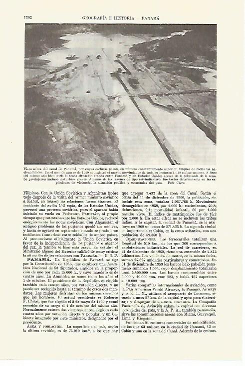 LAMINA ESPASA 27729: Canal de Panama