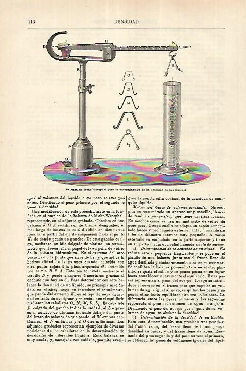 LAMINA ESPASA 27761: Balanza de Mohr-Westphal