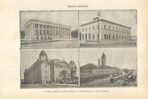 LAMINA ESPASA 27763: Vistas de Denver Estados Unidos