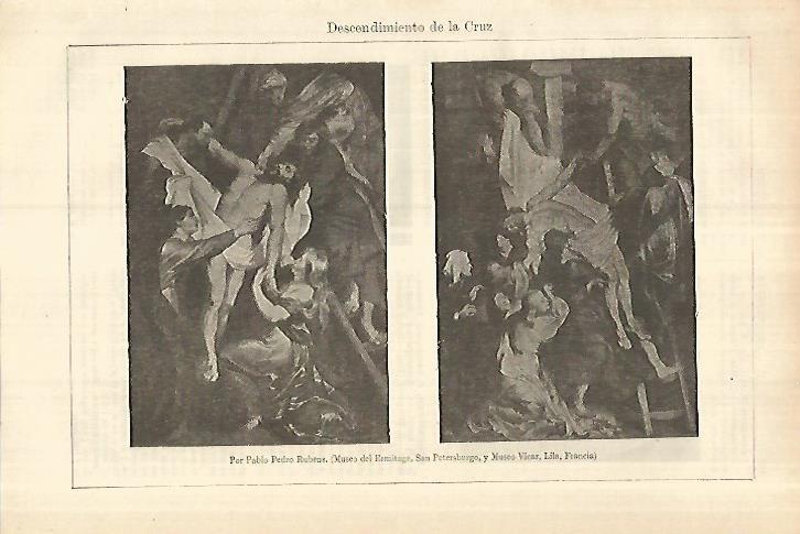 LAMINA ESPASA 27778: Descendimiento de la Cruz por Rubens
