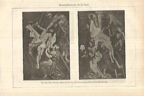 LAMINA ESPASA 27778: Descendimiento de la Cruz por Rubens