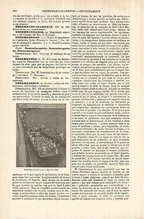 LAMINA ESPASA 27784: Desembarco de tropas en Melilla 1911