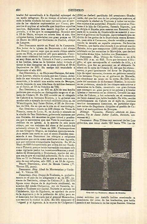 LAMINA ESPASA 27787: Cruz del rey Desiderio