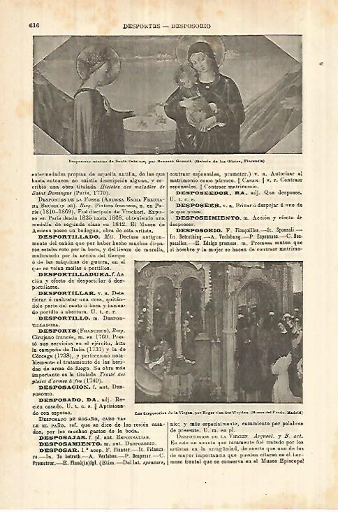 LAMINA ESPASA 27796: Desposorio de la Virgen. por Gozzoli