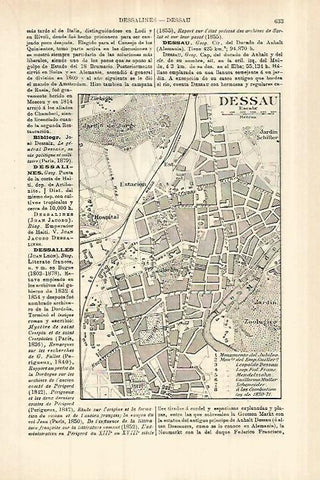 LAMINA ESPASA 27802: Plano de Dessau Alemania