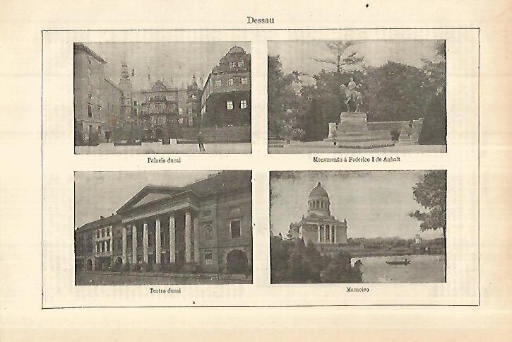 LAMINA ESPASA 27803: vistas de Dessau Alemania