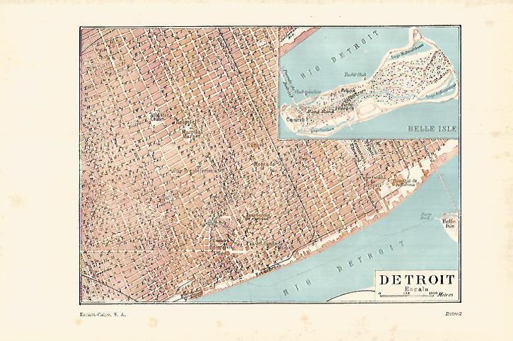 LAMINA ESPASA 27809: Plano de Detroit