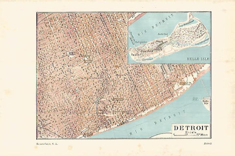 LAMINA ESPASA 27809: Plano de Detroit