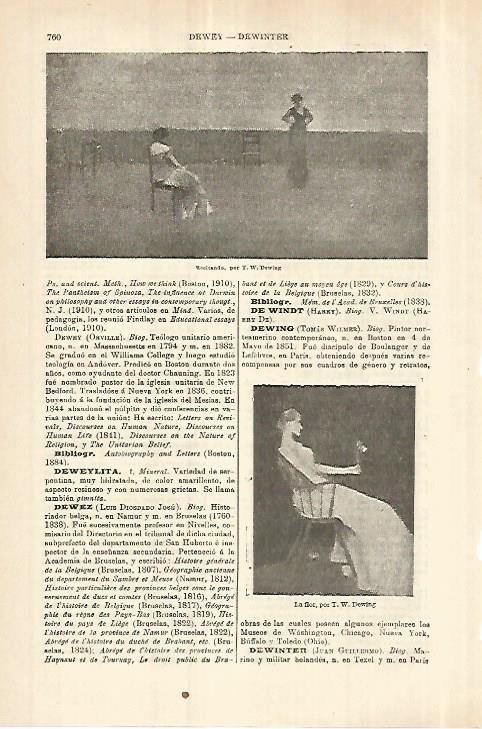 LAMINA ESPASA 27815: Recitandopor T. W. Dewing