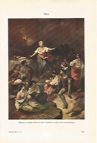 LAMINA ESPASA 27833: Gitanos por Diaz de la Peña