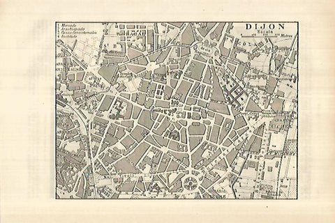 LAMINA ESPASA 27845: Plano de Dijon Francia