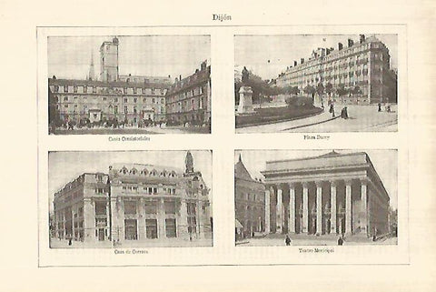 LAMINA ESPASA 27848: Edificios de Dijon Francia