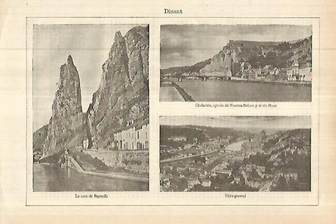 LAMINA ESPASA 27861: Vistas de Dinant Belgica