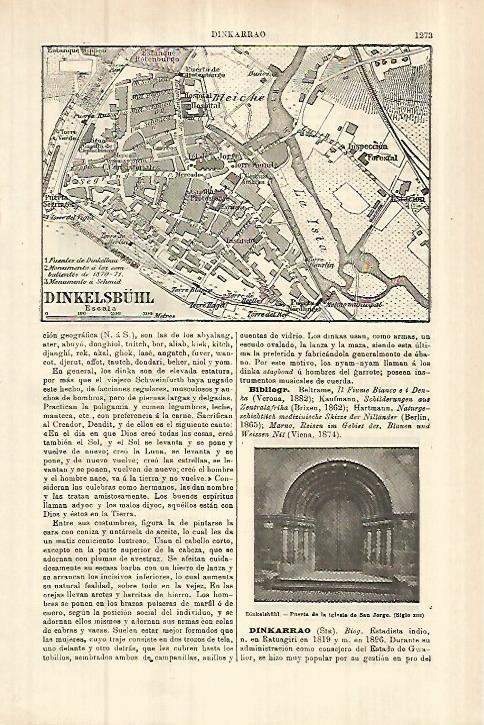 LAMINA ESPASA 27863: Plano de Dinkelsbuhl Alemania