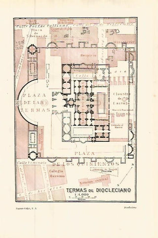 LAMINA ESPASA 27867: Plano de las Termas de Diocleciano